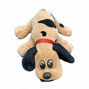 Vintage Pound Puppy Plush‎ 1986 8” Brown Dog with Spots Red Collar stuff animal
